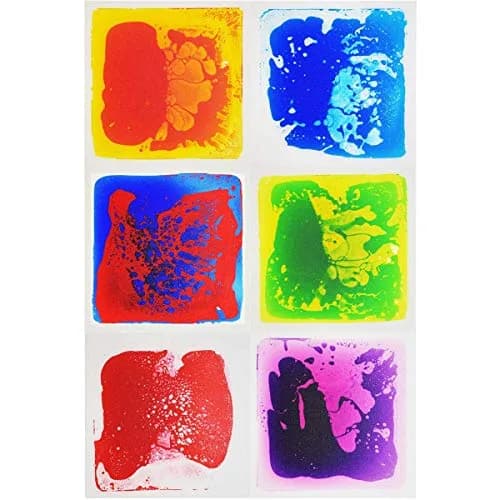 LONGKING Sensory Tiles 6 Pack | Liquid Floor Tiles for Kids' Play & Autism (120c) thumbnail 1