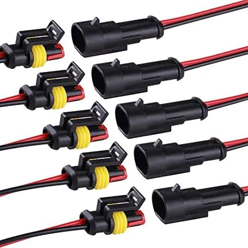 G 2 Pin Waterproof Connector 5 Kit | IP67 Rated Electrical Connectors for Automotive and Marine Use thumbnail 1