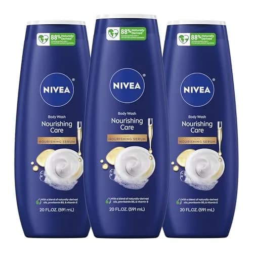 NIVEA Nourishing Care Body Wash with Nourishing Serum, 60 fl oz (1.77 L) | Hydrates Dry Skin thumbnail 1