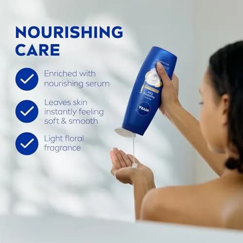 NIVEA Nourishing Care Body Wash with Nourishing Serum, 60 fl oz (1.77 L) | Hydrates Dry Skin thumbnail 3