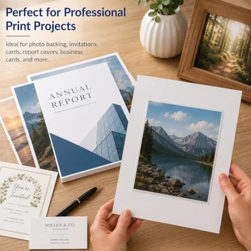 Desktop Publishing Supplies Extra Heavy Duty Bright White Cardstock 130lb Cover (350gsm) 8.5" x 11" - 100 Sheets | Ultra Heavy Matte Paper for Commercial Printing thumbnail 4