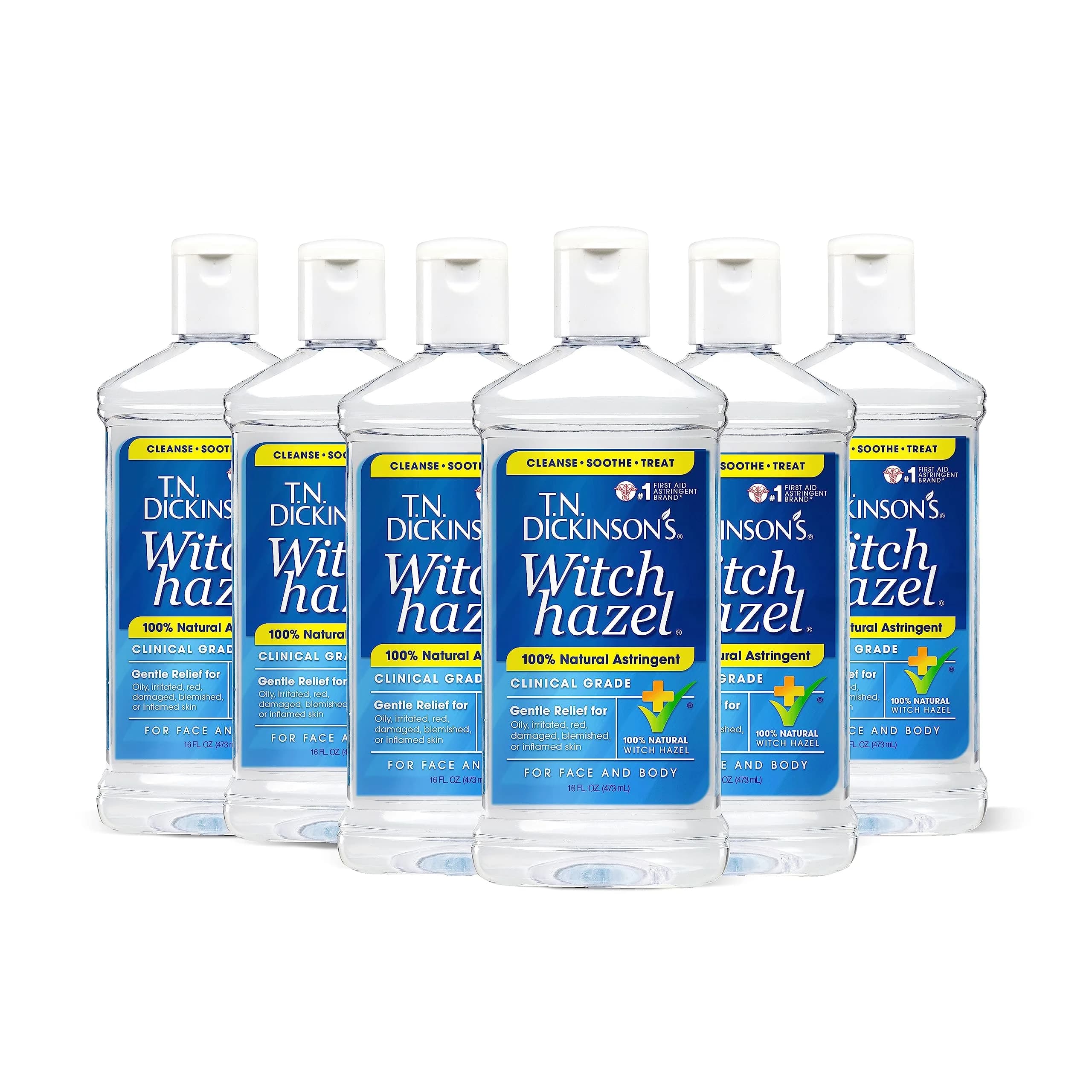 T.N. Dickinson's 100% Natural Witch Hazel Astringent 473ml (16 Fl Oz) | Cleanses & Soothes Skin