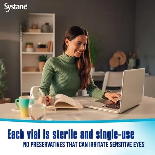 Systane Hydration Lubricating & Hydrating Eye Drops, 30 Vials, Unit Dose | Long-Lasting Dry Eye Relief with Hyaluronic Acid thumbnail 2