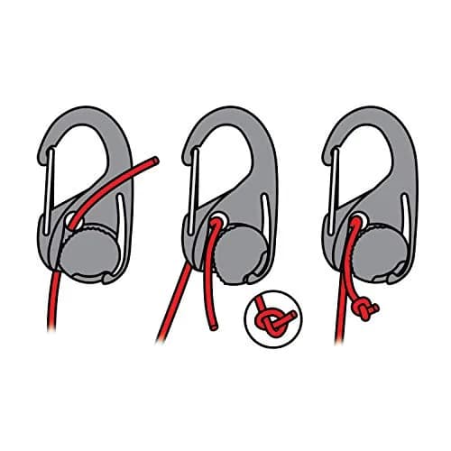 Nite Ize CamJam Cord Tightener with Carabiner Clip - Plastic Carabiner & Stainless Steel Lock - Utility Rope & Cord Tightener - Black thumbnail 7