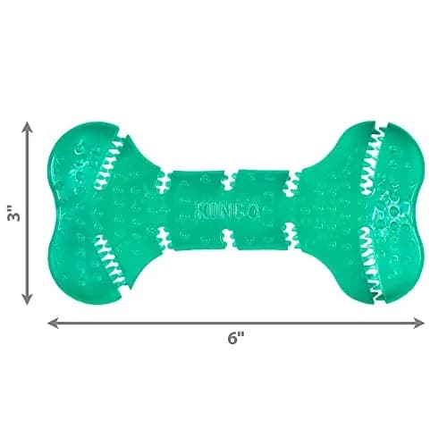 KONG Squeezz Dental Bone Chew Toy for Medium/Large Dogs | Flexible Teeth Cleaning Toy thumbnail 4