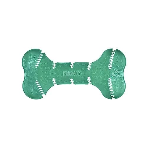 KONG Squeezz Dental Bone Chew Toy for Medium/Large Dogs | Flexible Teeth Cleaning Toy thumbnail 6