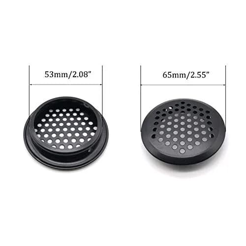 NACX 20Pcs Air Vents 53mm Circular Soffit Vent Stainless Steel Black | Durable Ventilation Solution thumbnail 2