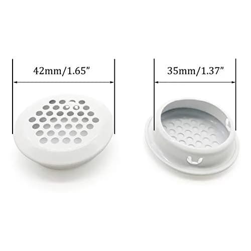 NACX 20Pcs Air Vents 35mm Circular Soffit Vent Stainless Steel White | Durable Ventilation Solution thumbnail 2
