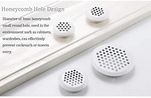 NACX Stainless Steel Circular Soffit Vent 53mm White | Durable Ventilation for Cabinets & Wardrobes thumbnail 5