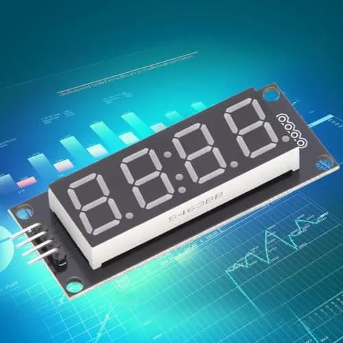 Hyuduo 4-Digit 7-Segment LED Display Module with TM1637 IC, Blue LEDs | Raspberry Pi Compatible thumbnail 5