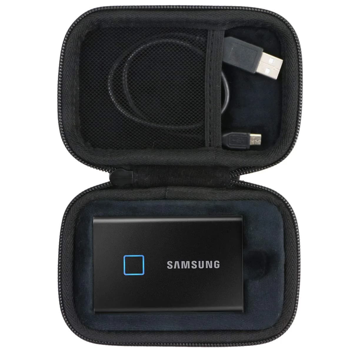 co2CREA Hard Travel Case for Samsung T3 T5 Portable SSD | Shockproof Dustproof Water-Resistant (70-120c) — Black