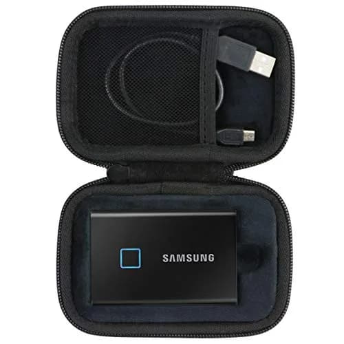co2CREA Hard Travel Case for Samsung T7 Touch Portable SSD, Black | Shockproof Dustproof Water-Resistant thumbnail 1