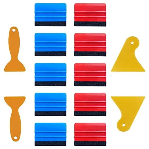 UTSAUTO 14Pcs Felt Edge Squeegee Car Wrapping Tool Kit 100x70mm | Vinyl Wrap, Window Tint, Wallpaper Installation thumbnail 1