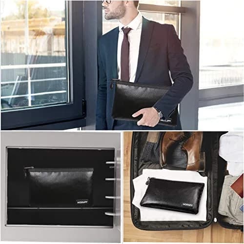 Hodufy Fireproof Money Bag - 10.6"x6.7" & 5"x8" | Fireproof & Waterproof Security Envelope thumbnail 1