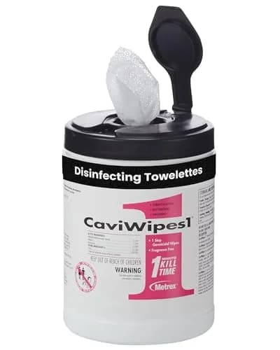 Metrex CaviWipes1 Disinfecting Wipes 160 Ct | 6"x6.75" Surface Disinfectant for Healthcare thumbnail 1