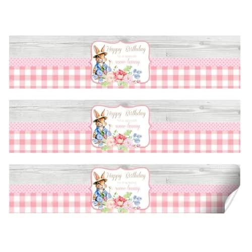 Amanda Creation You’re Some Bunny Special Little Rabbit Birthday Waterproof Water Bottle Sticker Wrappers (20 Labels, 8.5" x 1.75") | USA Imported Party Decor thumbnail 2