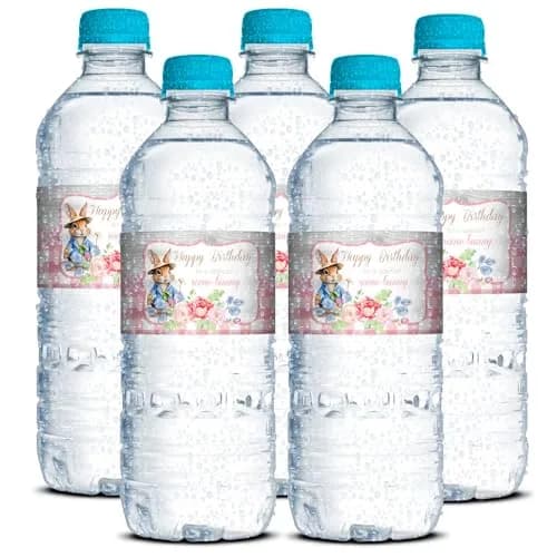 Amanda Creation You’re Some Bunny Special Little Rabbit Birthday Waterproof Water Bottle Sticker Wrappers (20 Labels, 8.5" x 1.75") | USA Imported Party Decor thumbnail 3