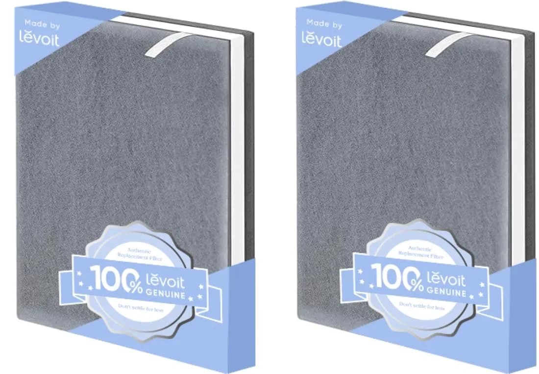 Levoit Vital 100 Air Purifier Replacement Filter 2 Pack | AHAM Verified True HEPA & Activated Carbon