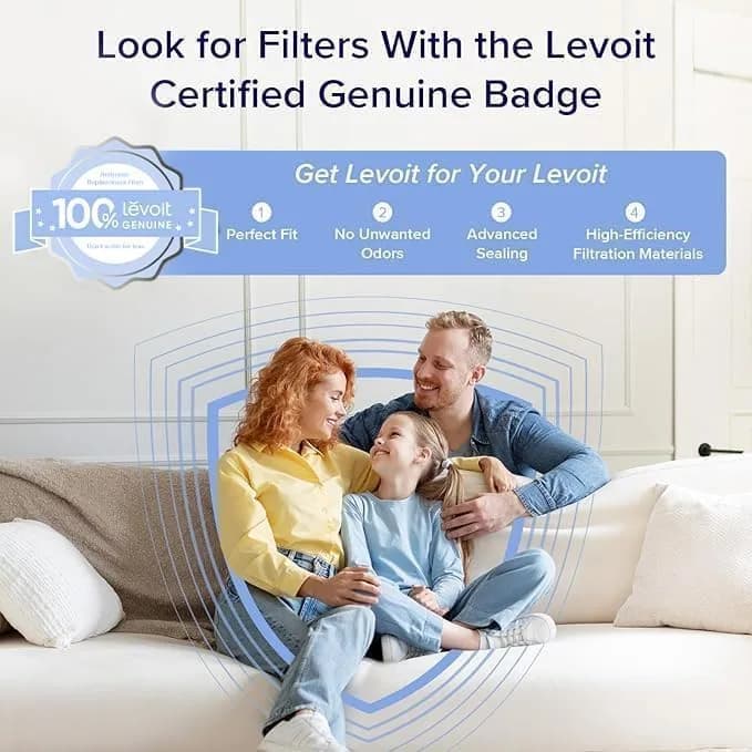 Levoit Vital 100 Air Purifier Replacement Filter 2 Pack | AHAM Verified True HEPA & Activated Carbon thumbnail 2