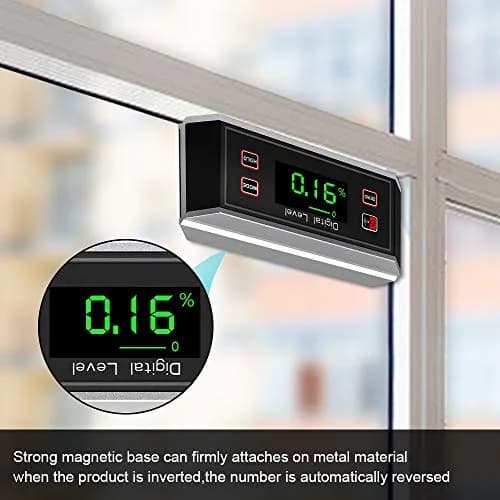 eOUTIL Digital Protractor Inclinometer Angle Finder with Magnetic Base, 0.1° Accuracy, Black | Precision Bevel for Woodworking & Construction thumbnail 3
