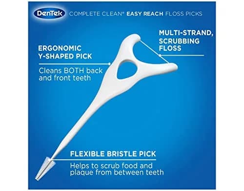 DenTek Complete Clean Easy Reach Floss Picks 225 Count (Pack of 3) | Dentist Recommended for Complete Oral Hygiene thumbnail 7