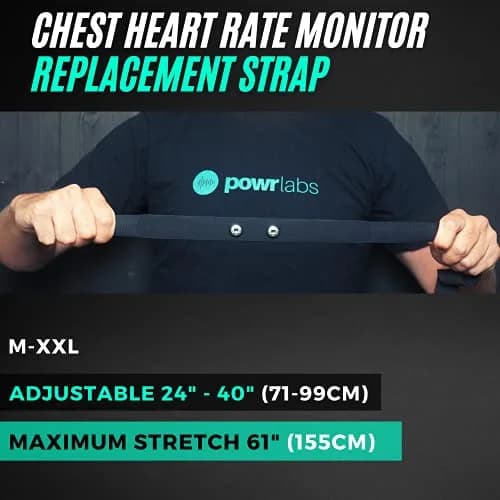 POWR LABS Heart Rate Monitor Replacement Chest Strap | Adjustable, Waterproof, Compatible with Garmin, Polar, Wahoo thumbnail 3