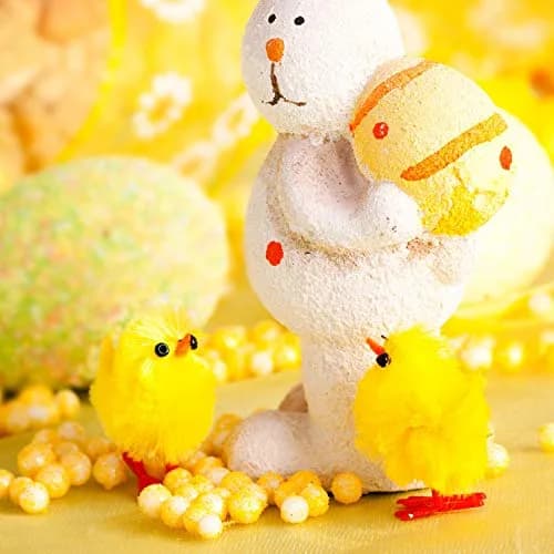 TUPARKA 46 Pcs Mini Easter Chicks 3.5cm (1.4 inch) | Yellow Chenille Plush Figures for Party & Egg Decoration thumbnail 5
