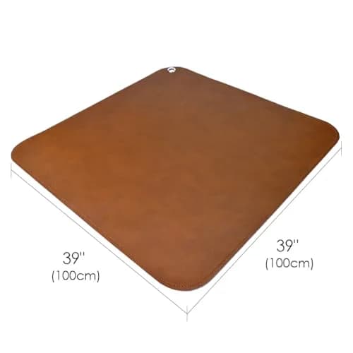 Linkidea Vegan Leather Splat Mat 39'' x 39'' Waterproof Floor Protector for Indoor Outdoor Use thumbnail 3