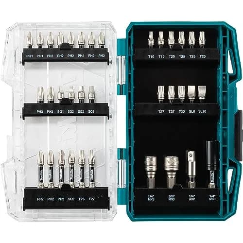 Makita Impact XPS™ 35 Pc. Impact Bit Set | Alloy Steel, 1/4" Hex Drive, Black Phosphate Finish thumbnail 1