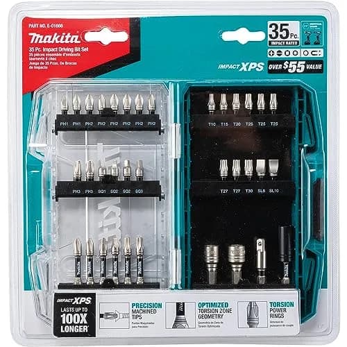 Makita Impact XPS™ 35 Pc. Impact Bit Set | Alloy Steel, 1/4" Hex Drive, Black Phosphate Finish thumbnail 4
