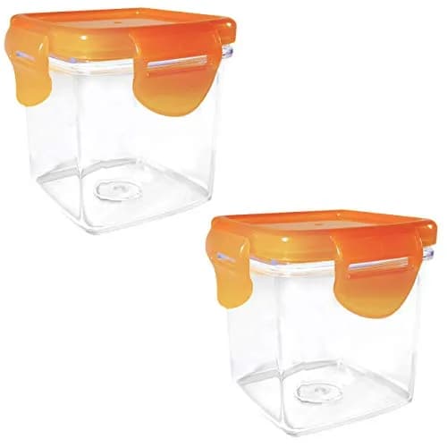 Nutrichopper Transparent Container 2-Pack with Airtight Locking Lid, Dishwasher Safe, Food Grade Acrylic thumbnail 1