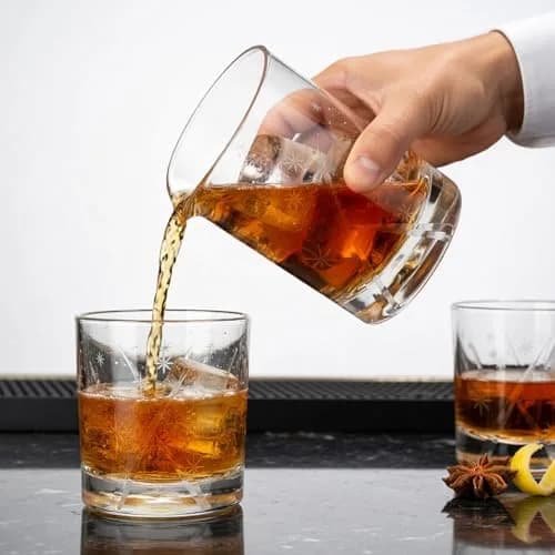 Homestia 700ml (24 Oz) Snowflake Crystal Mixing Glass | Seamless Lead-Free Crystal Bartender Glass thumbnail 5