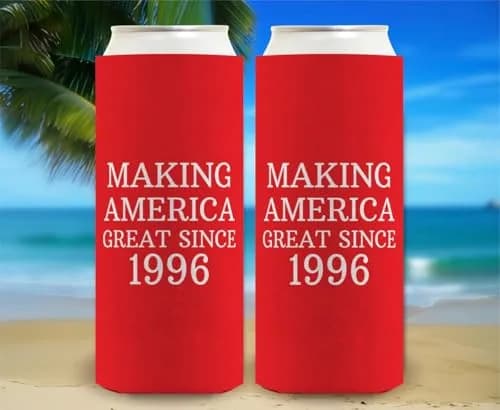 Birthday Gifts For All MAG Since 1996 Slim Can Coolers - 2-Pack | Insulated, Durable & Fits Most 12 oz Cans thumbnail 6
