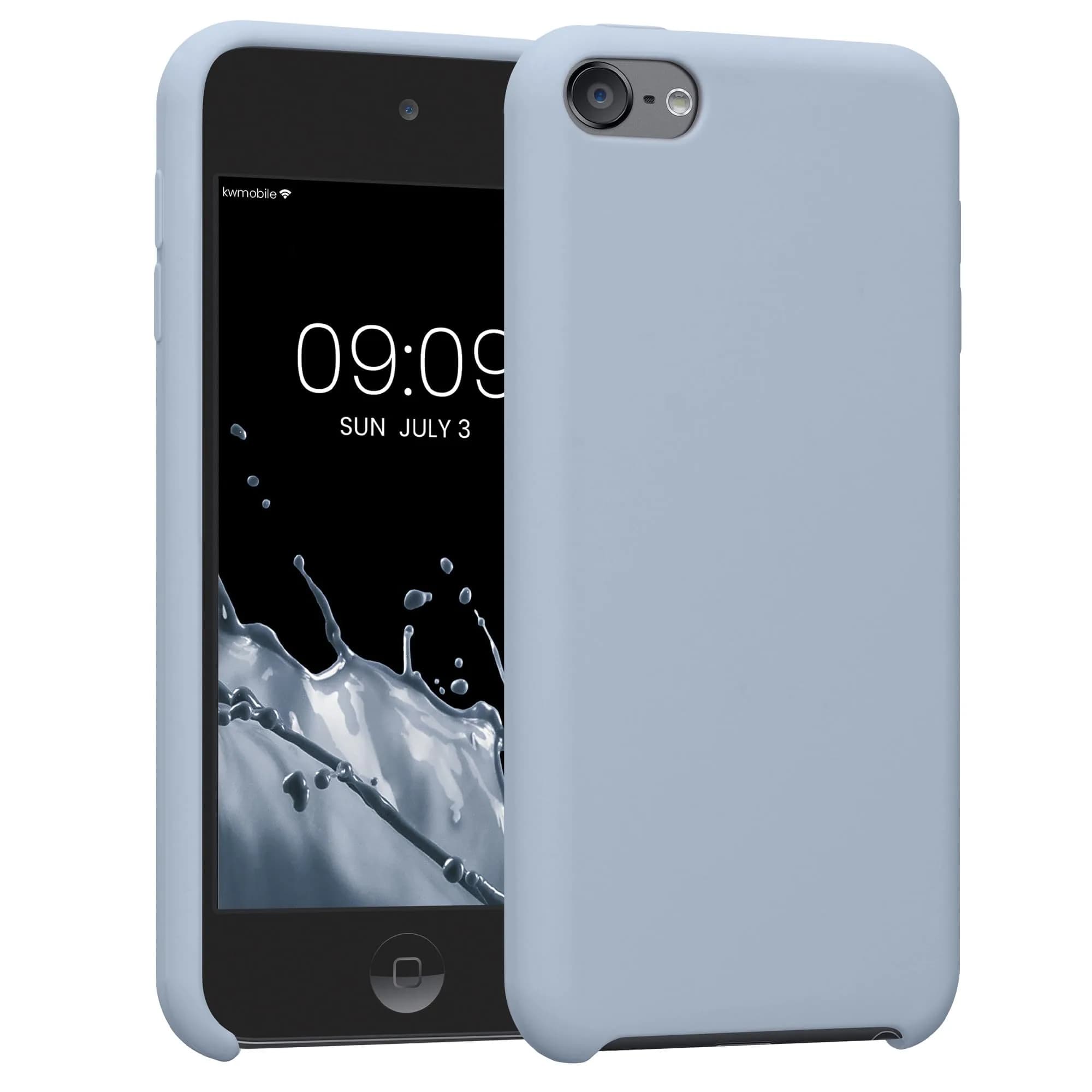 kwmobile TPU Silicone Case Compatible with Apple iPod Touch 6G / 7G | Light Blue Matte, Soft Flexible Protective Cover - main product image