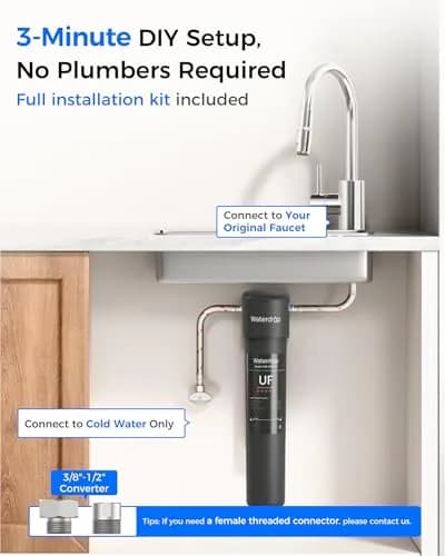 Waterdrop 15UA-UF Ultra Filtration Under Sink Water Filter System 19,000 Gallons (71,942 L) | Reduces Lead, Chlorine, Bad Taste & Odor thumbnail 7