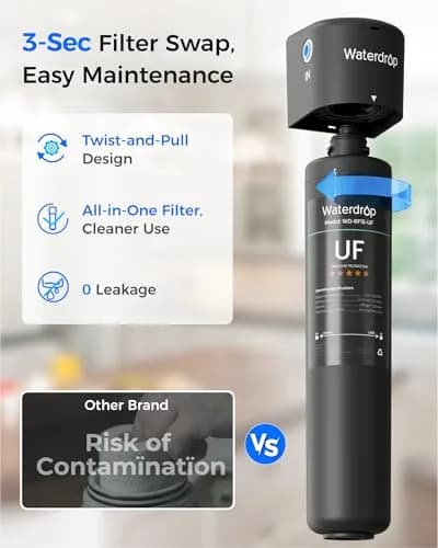 Waterdrop 15UA-UF Ultra Filtration Under Sink Water Filter System 19,000 Gallons (71,942 L) | Reduces Lead, Chlorine, Bad Taste & Odor thumbnail 8
