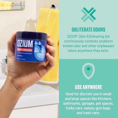 Ozium Outdoor Essence Odor Eliminating Gel 4.5 Oz (128g) | Eliminates Smoke, Pet & Musty Odors thumbnail 3