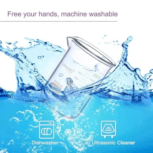 Labvida 12pcs 100ml Thick Glass Beakers | ASTM E960 Compliant, Low Form, Double Scale thumbnail 5