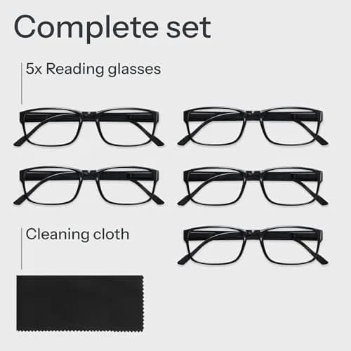 Gaoye Blue Light Blocking Reading Glasses 5-Pack | 4.0 Magnification, Polycarbonate Lenses thumbnail 9