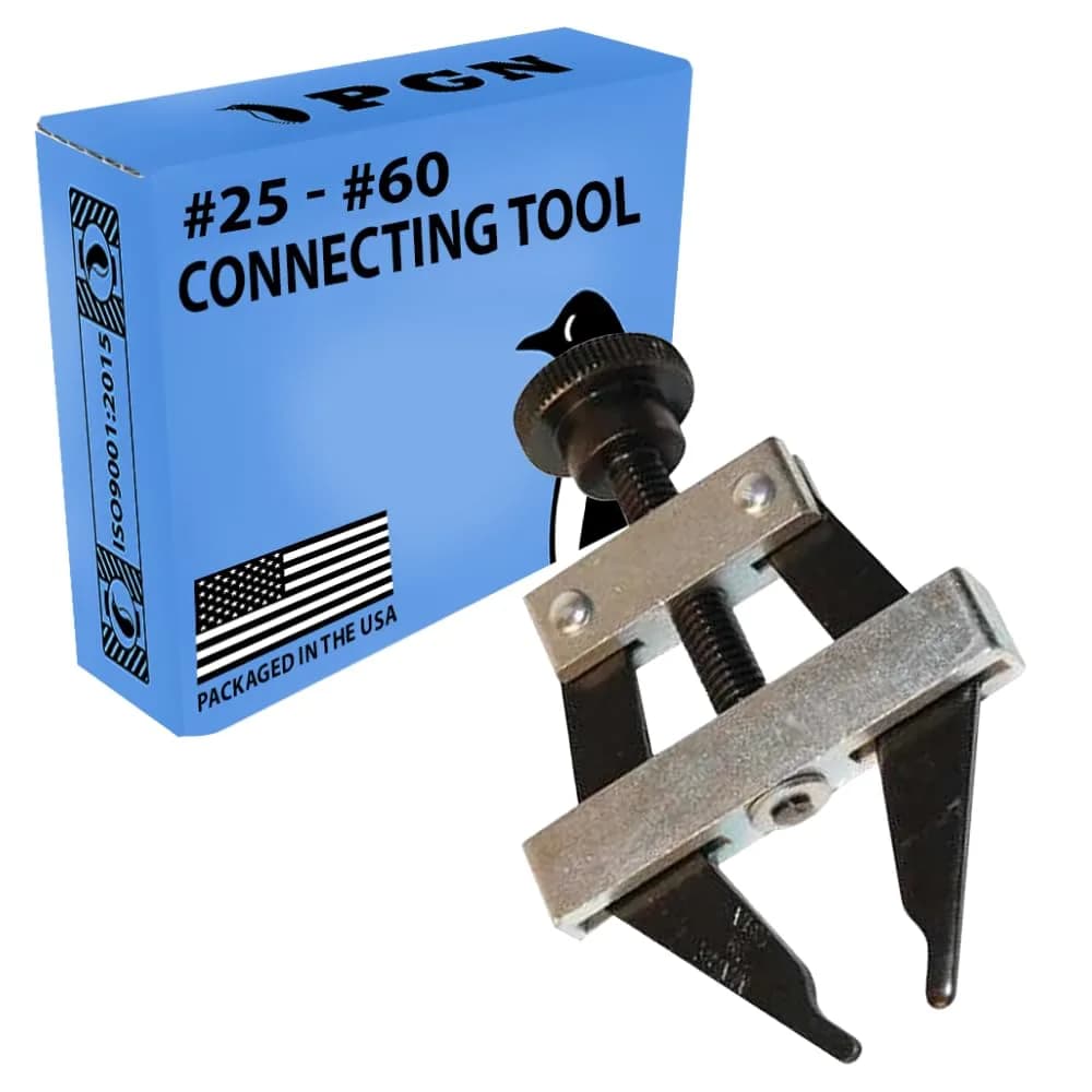 PGN Roller Chain Connecting Puller Tool - Fits #25-60 Chains Carbon Steel | Heavy Duty Industrial Chain Tool - main product image