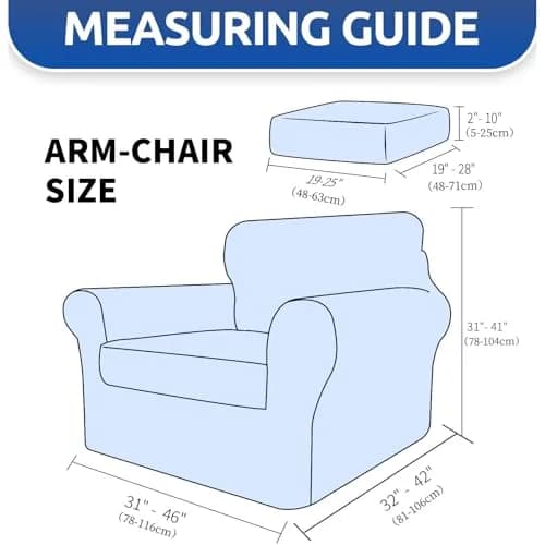 YEMYHOM Checkered Chair Cover 31-46" | Anti Slip, Thickened, Elastic thumbnail 6
