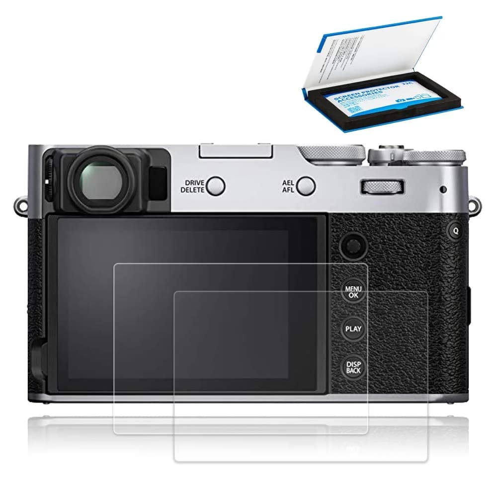 JJC Camera Screen Protector for Fujifilm X100VI X100V X-T4 X-E4 | Ultra-Thin 9H Hardness, Anti-Fingerprint, Rounded Edges - main product image