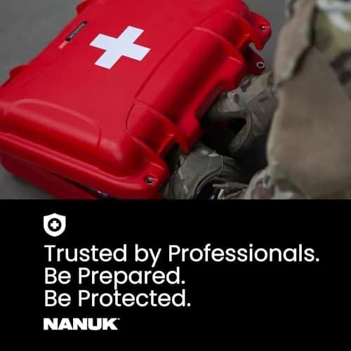 NANUK 904 Waterproof First Aid Box Empty – Durable, Impact-Resistant, IP67-Rated, Floats (8.4" x 6.0" x 3.7") – Red thumbnail 8