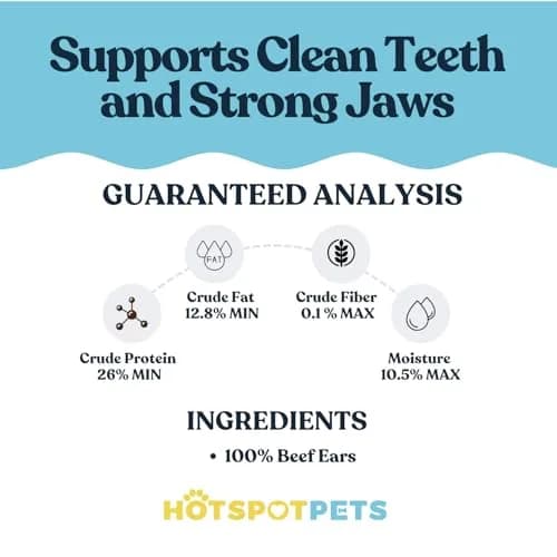 hotspot pets All-Natural Cow Ears Dog Chews (20 Pack) | Long-Lasting, Digestible, Healthy Teeth & Gums thumbnail 6