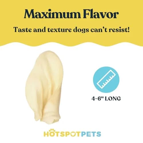 hotspot pets All-Natural Cow Ears Dog Chews (20 Pack) | Long-Lasting, Digestible, Healthy Teeth & Gums thumbnail 3