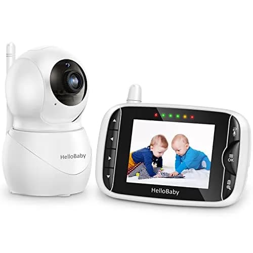 HelloBaby HB66pro Video Baby Monitor with 3.2" IPS Screen | Remote Pan-Tilt-Zoom, Night Vision, Temp Sensor, 2-Way Audio thumbnail 1