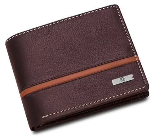 HORNBULL Denial Leather Wallet for Men | Brown Two Fold Wallet with RFID Blocking | 11 cm (W) x 9 cm (H) thumbnail 8