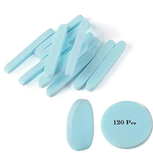 Tegelrying Blue 120 Count Compressed Facial Sponges | Professional Makeup Removal & Cleansing thumbnail 1