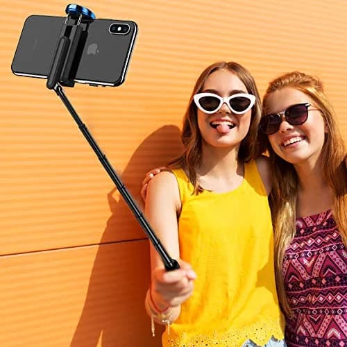ATUMTEK Selfie Stick Tripod 61cm (24") Extendable Aluminum with Bluetooth Remote, Blue | Integrated Design for iPhone & Samsung thumbnail 7