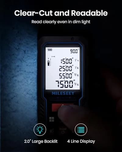 MILESEEY D5 Laser Measure 70m (229ft) with Angle Sensor | 2mm Accuracy, Area/Volume Calculation thumbnail 6